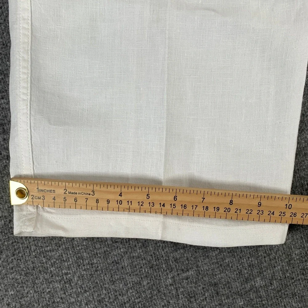 Vilebrequin Linen Pants Men 3XL White Coastal Pull On Drawstring Old Money